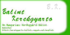 balint kerekgyarto business card